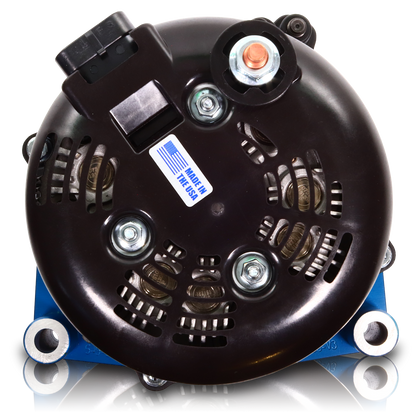 Mechman 400 Amp RVC Bypass Alternator 2005-2013 GM Truck 4.3L 4.8L 5.3L 5.7L 6L - Dark Blue Billet