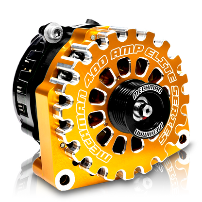 Mechman 400 Amp High Output Alternator 1996-2004 GM Truck 4.3L 4.8L 5.3L 5.7L 6L - Orange Billet