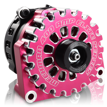 Mechman 400 Amp RVC Bypass Alternator 2005-2013 GM Truck 4.3L 4.8L 5.3L 5.7L 6L - Pink Billet