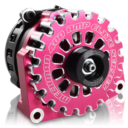 Mechman 400 Amp High Output Alternator 1996-2004 GM Truck 4.3L 4.8L 5.3L 5.7L 6L - Pink Billet