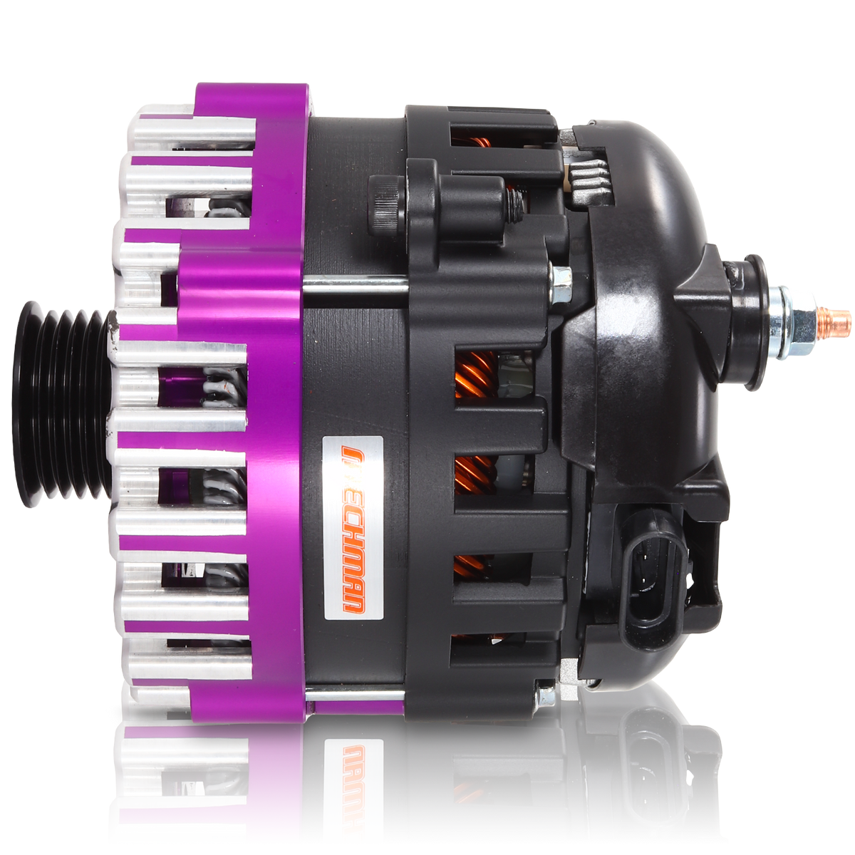 Mechman 400 Amp High Output Alternator 1996-2004 GM Truck 4.3L 4.8L 5.3L 5.7L 6L - Purple Billet