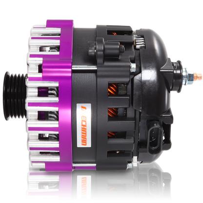 Mechman 400 Amp High Output Alternator 1996-2004 GM Truck 4.3L 4.8L 5.3L 5.7L 6L - Purple Billet