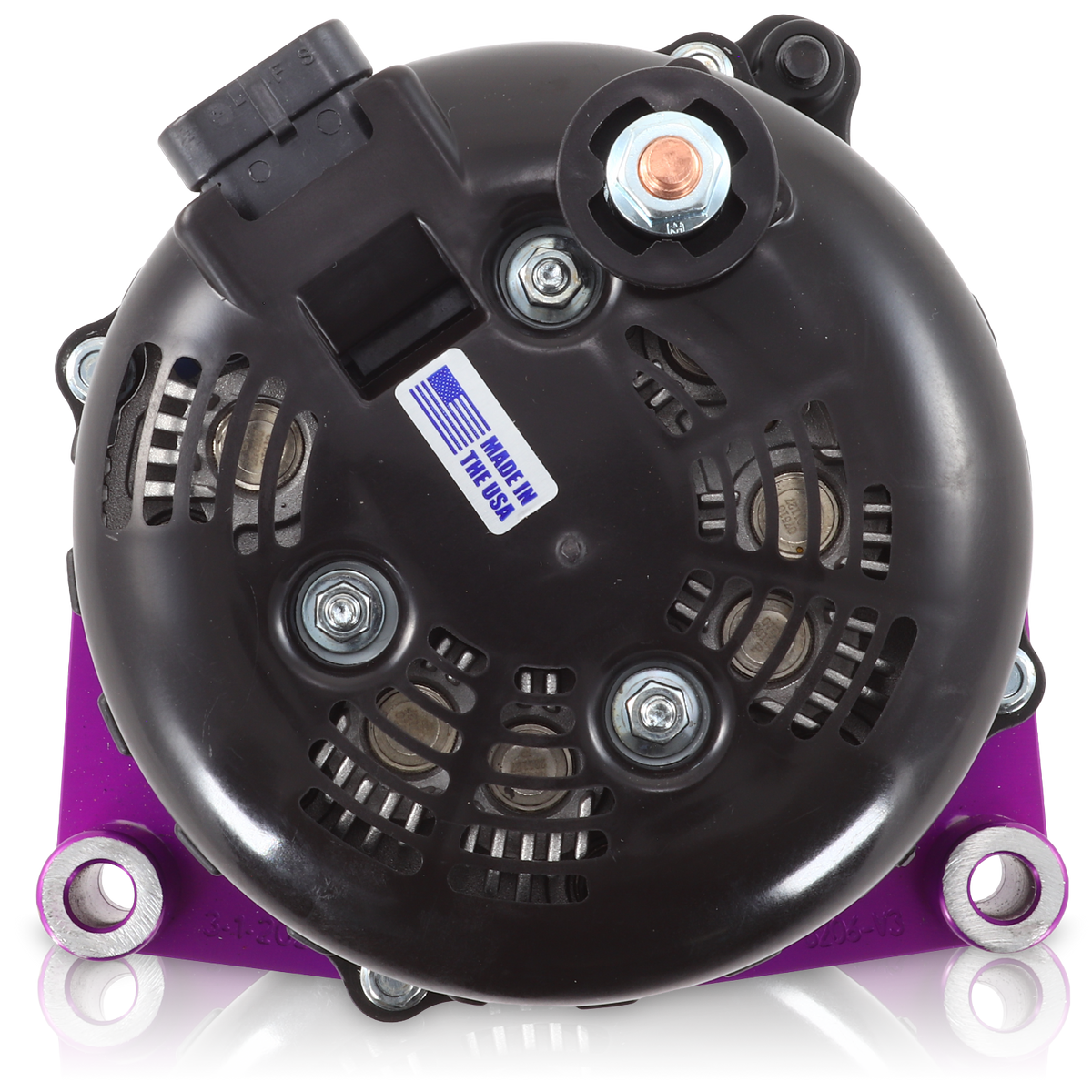 Mechman 400 Amp High Output Alternator 1996-2004 GM Truck 4.3L 4.8L 5.3L 5.7L 6L - Purple Billet