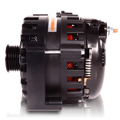 Mechman 370 Amp RVC Bypass Alternator 2005-2013 GM Truck 4.3L 4.8L 5.3L 5.7L 6L - Black Billet