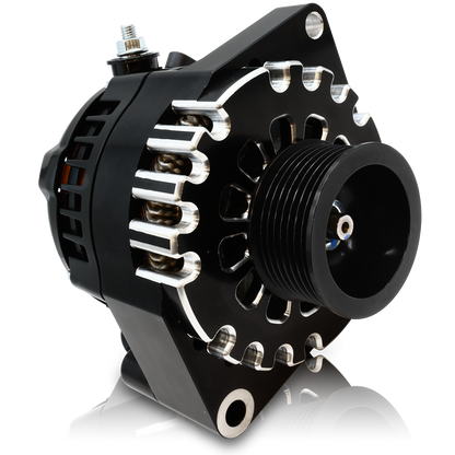 Mechman 170 Amp S Series Billet Alternator 2003-2004 Ford Mustang Cobra 4.6L Supercharged - Black Anodized
