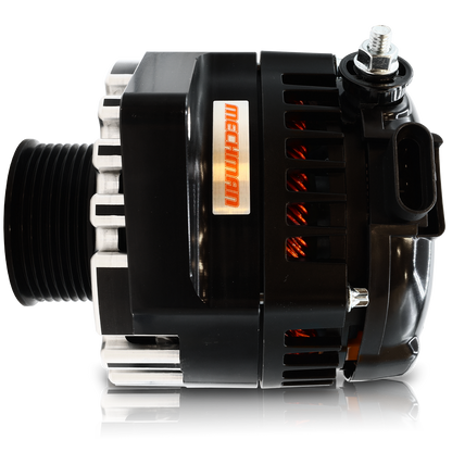 Mechman 240 Amp S Series Billet Alternator 2003-2004 Ford Mustang Cobra 4.6L Supercharged - Black Anodized