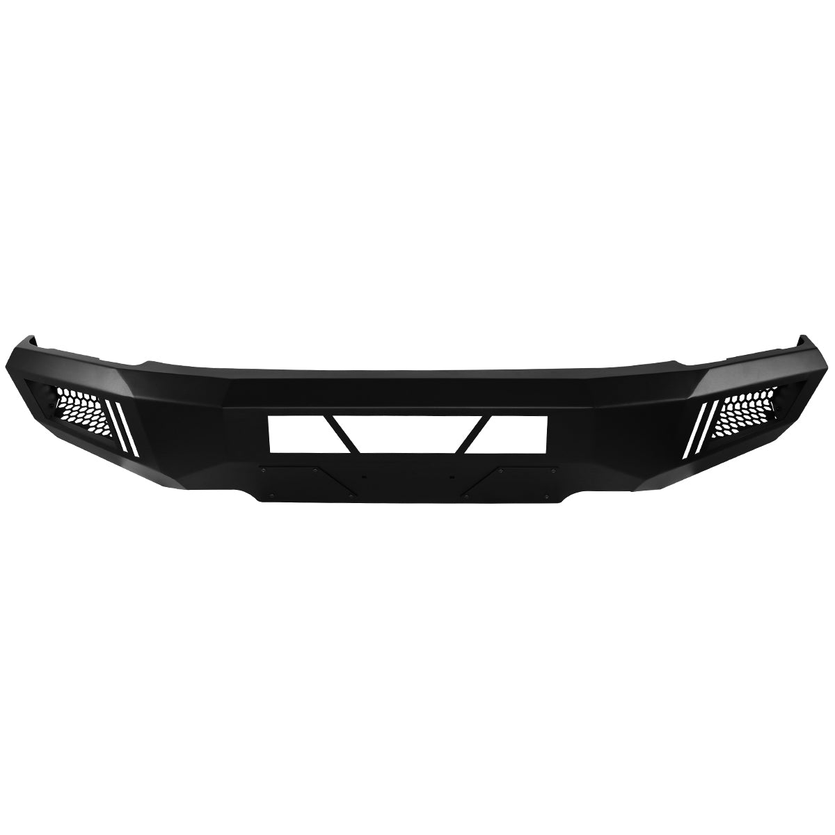 2015-2017 Ford F-150 Black Heavy Duty Steel Front Bumper w/ LED Light Ports