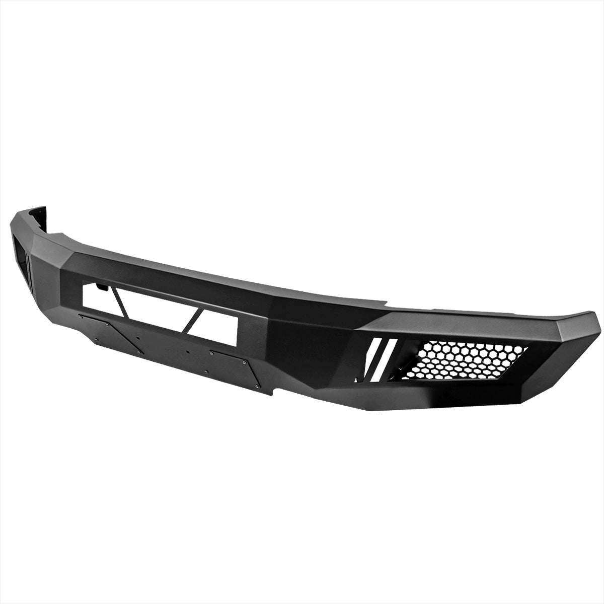 2015-2017 Ford F-150 Black Heavy Duty Steel Front Bumper w/ LED Light Ports