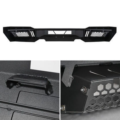 2018-2020 Ford F-150 Black Heavy Duty Steel Front Bumper w/ LED Light Ports