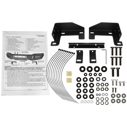 2018-2020 Ford F-150 Black Heavy Duty Steel Front Bumper w/ LED Light Ports