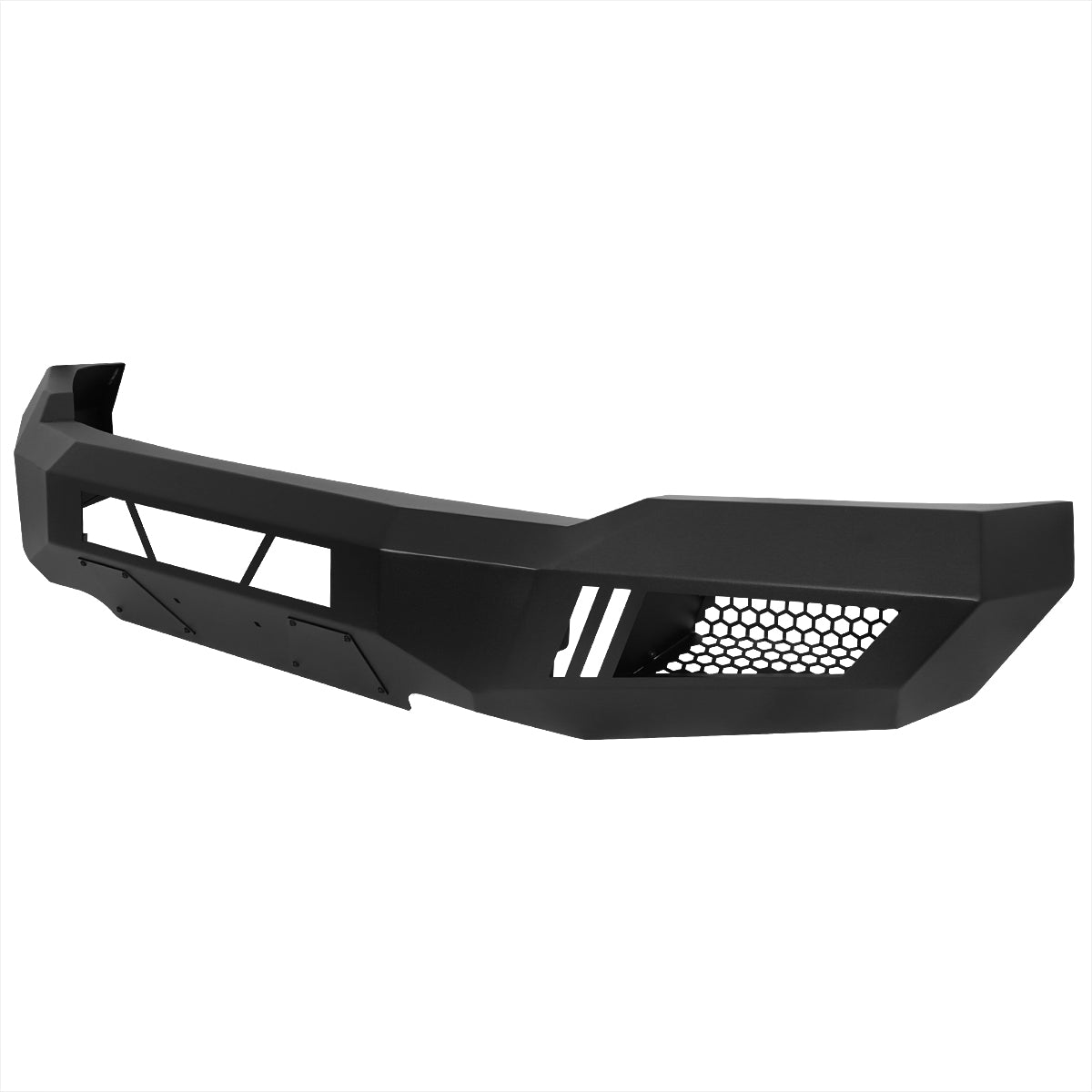 2018-2020 Ford F-150 Black Heavy Duty Steel Front Bumper w/ LED Light Ports