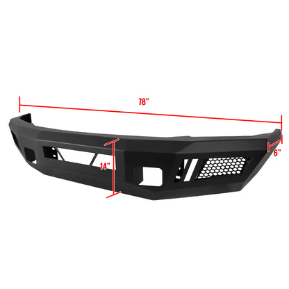2017-2021 Ford F-250/F-350 Black Heavy Duty Steel Front Bumper w/ LED Light Ports