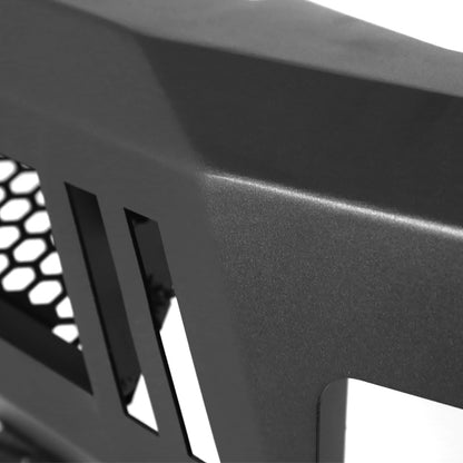 2017-2021 Ford F-250/F-350 Black Heavy Duty Steel Front Bumper w/ LED Light Ports