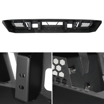 2017-2021 Ford F-250/F-350 Black Heavy Duty Steel Front Bumper w/ LED Light Ports