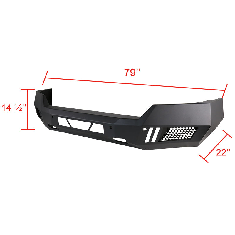 2016-2018 Chevrolet Silverado 1500 Black Heavy Duty Steel Front Bumper w/ LED Light Ports