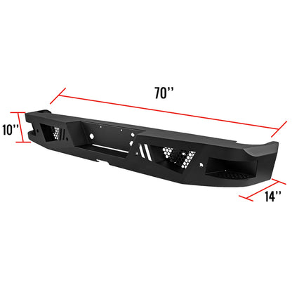 2006-2014 Ford F-150 Black Heavy Duty Steel Rear Step Bumper