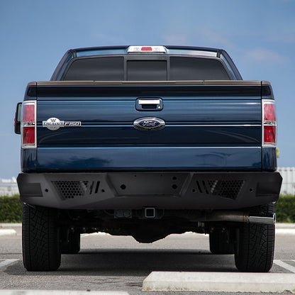 2006-2014 Ford F-150 Black Heavy Duty Steel Rear Step Bumper