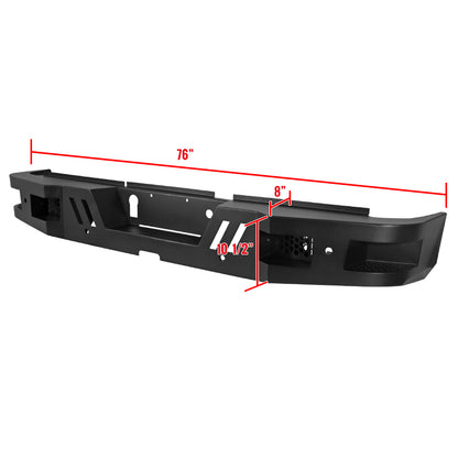 2010-2024 Dodge RAM 2500/3500 Black Heavy Duty Steel Rear Step Bumper