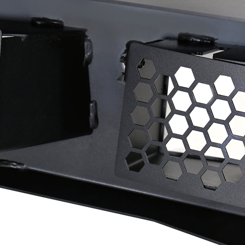 2014-2021 Toyota Tundra Black Heavy Duty Steel Rear Step Bumper w/ License Lamp