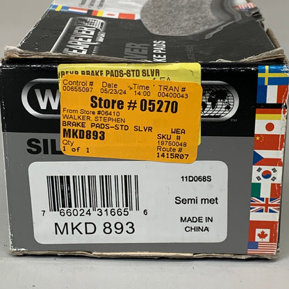 WEAREVER IMPORTS  Semi Met Silver Brake Pads Silver MKD893