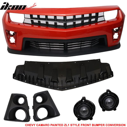 Fits 10-13 Camaro ZL1 Front Bumper Paintedinferno Orange Metallic
