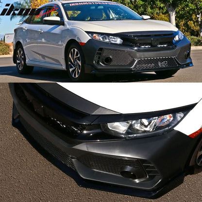 2016-2021 Honda Civic Sedan Type R Style CTR Bumper + Lip +Grille