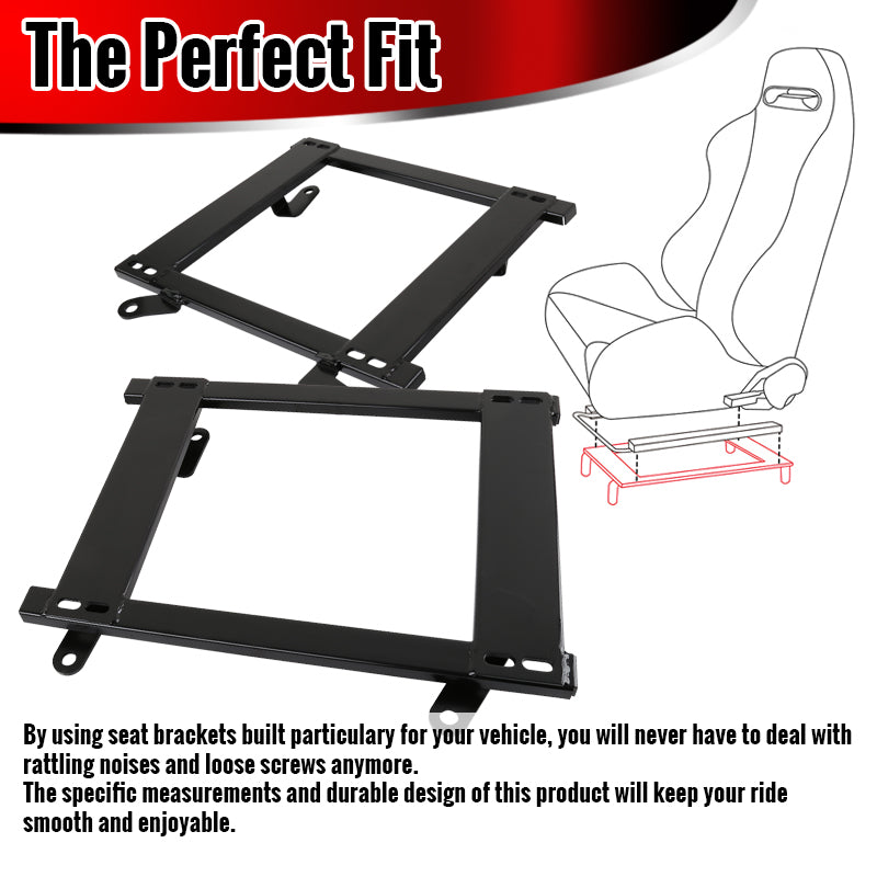 1993-2002 Chevrolet Camaro Pontiac Firebird Tensile Steel Racing Seat Mounting Brackets - 2PCS