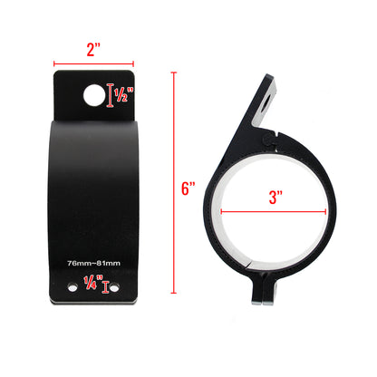Universal 3" Aluminum Light Mounting Brackets (Black)