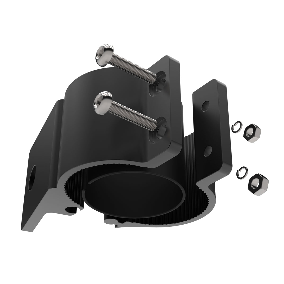Universal 3" Aluminum Light Mounting Brackets (Black)