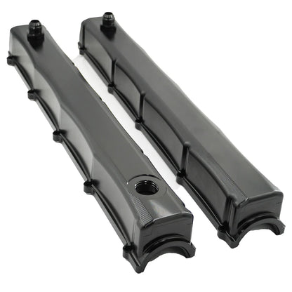 Bull Boost Performance Billet Valve Covers with AN10 Fittings for RB20, RB25 &amp; RB26 Nissan Engines
