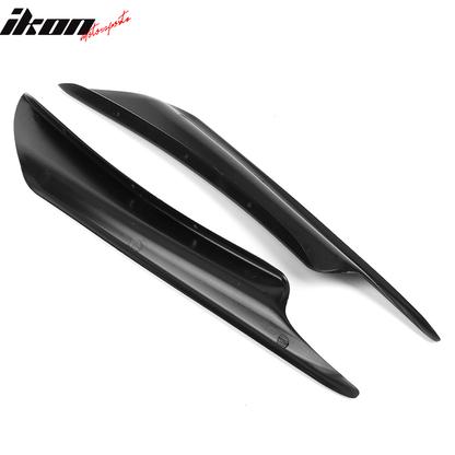 Universal Fit 40CM 2PC Front Bumper Lip Canards Carbon Texture PP
