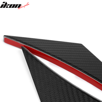 Universal Fit 4PCS V2 Front Bumper Lip Canard Splitter Carbon Fiber