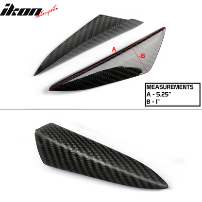 Universal V3 Style Front Bumper Lip Canards Splitters Fin 4Pc CF