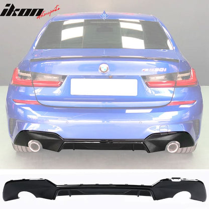 2019-2022 BMW G20 3-Serie 330i Gloss Black Rear Bumper Lip Diffuser PP