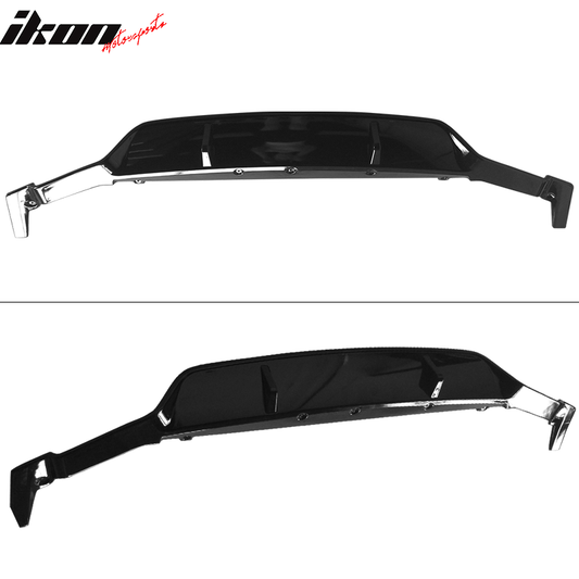 2017-2020 BMW G30 5 Series 3D Style Glossy Black Rear Bumper Diffuser