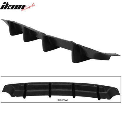 2006-2010 Dodge Charger 4 Fin Unpainted Black Rear Bumper Diffuser PU