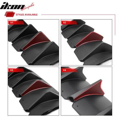2008-2014 Dodge Challenger Front+Rear Bumper Cover+Lip+Diffuser PP