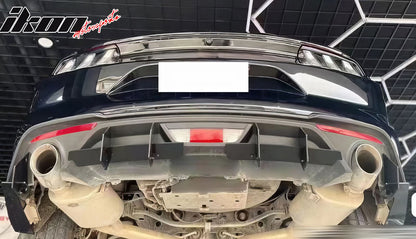 2018-2021 Ford Mustang EcoBoost Gloss Black Rear Bumper Diffuser ABS
