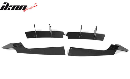 2018-2021 Ford Mustang EcoBoost Gloss Black Rear Bumper Diffuser ABS