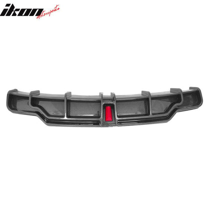 2017-2024 Tesla Model 3 IKON Style Rear Diffuser W/ LED PP