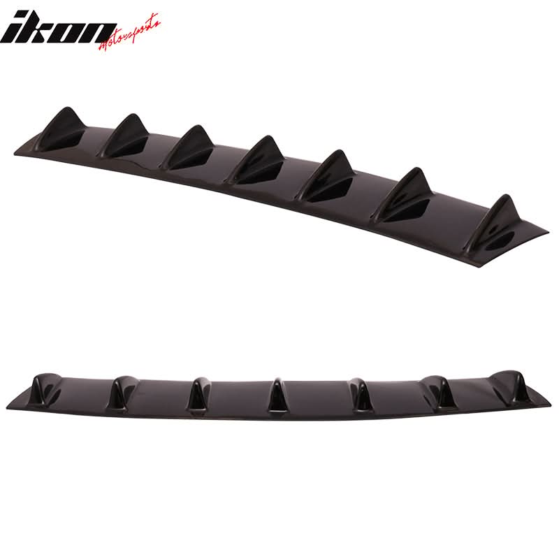 2014-2015 Chevy Camaro V6 7 Fins Gloss Black Rear Bumper Diffuser ABS