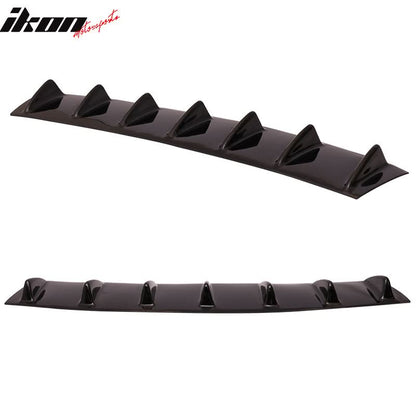 2011-2016 BMW F10 5 Series 7 Fins Gloss Black Rear Bumper Diffuser ABS