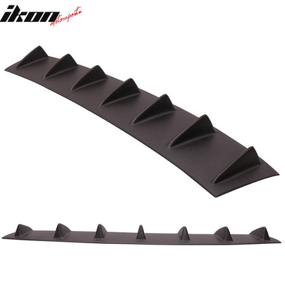 2011-2016 BMW F10 5 Series 7 Fins Matte Black Rear Bumper Diffuser ABS