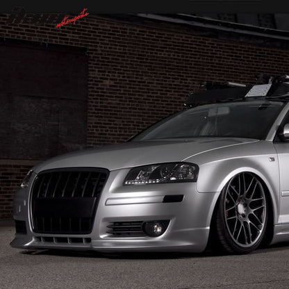 2006-2009 Audi A3 Euro Style Black Front Lip Spoiler & Splitter PU