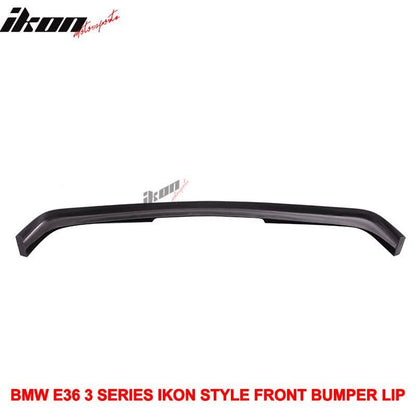1992-1998 BMW E36 3-Series Unpainted Black Front Bumper Lip PU