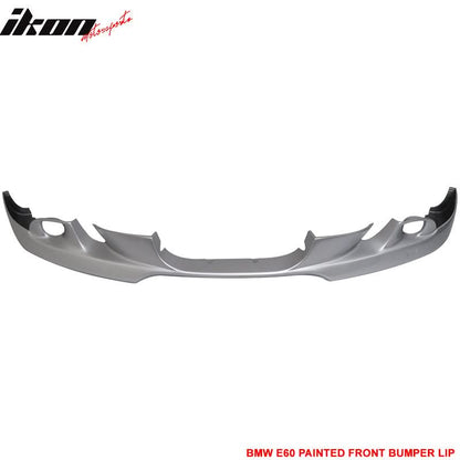 2004-2007 BMW E60 Painted #354 Titanium Silver Metallic Front Lip PU