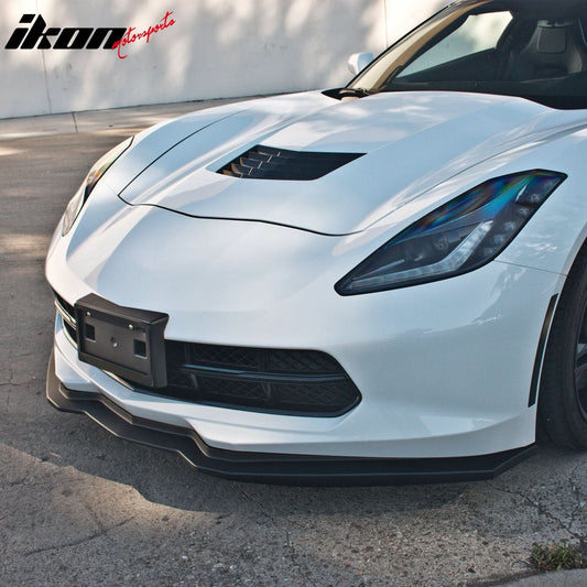2014-19 Chevrolet Corvette Unpainted Front Lip Splitter Spoiler Kit PU