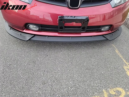 2006-2008 Honda Civic Sedan 4DR IKON Matte Black Front Lip Splitter PP