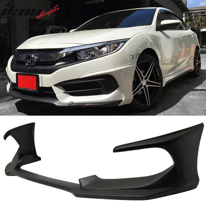 2016-2018 Honda Civic Coupe Sedan AVS Style Painted Front Bumper Lip