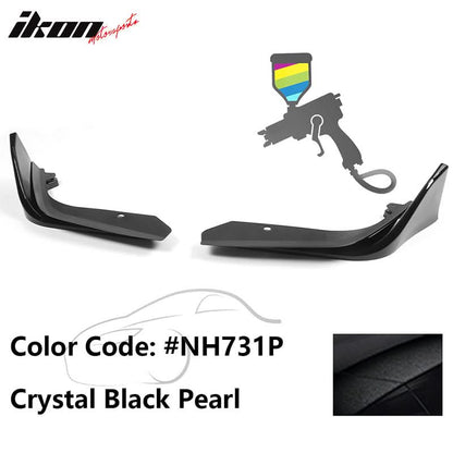 2022-2023 Honda Civic 4DR MD Style Front Bumper Lip Splitter 2PCS PP